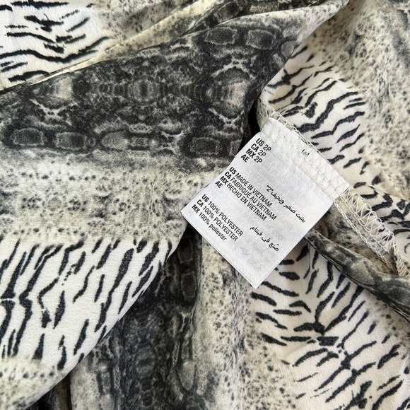 INC International Concepts NWT Snake Print V-Neck Faux-Wrap Dress Black/White 2P - Picture 8 of 8